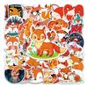 10/50PCS Fox Stickers Cute Animals Graffiti Stickers Laptop Computer Bicycle Skateboard Suitcase Water Bottle Mobile Phone Kids Adult Sticker