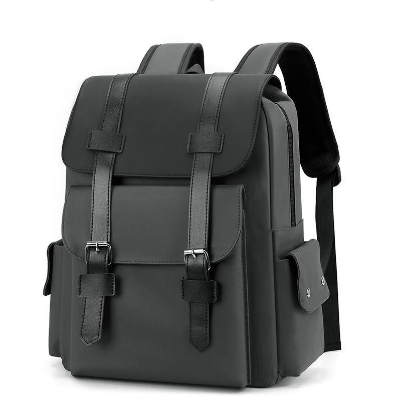 Foreign trade hot-selling men's backpack simple solid color multi-functional large-capacity travel backpack new men's business backpack