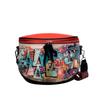 Fashion Hiphop Cartoon Street Style Graffiti PU Leather Messenger Bag Female Travel Women Shoulder Bags Crossbody Bag Ladies Handbag