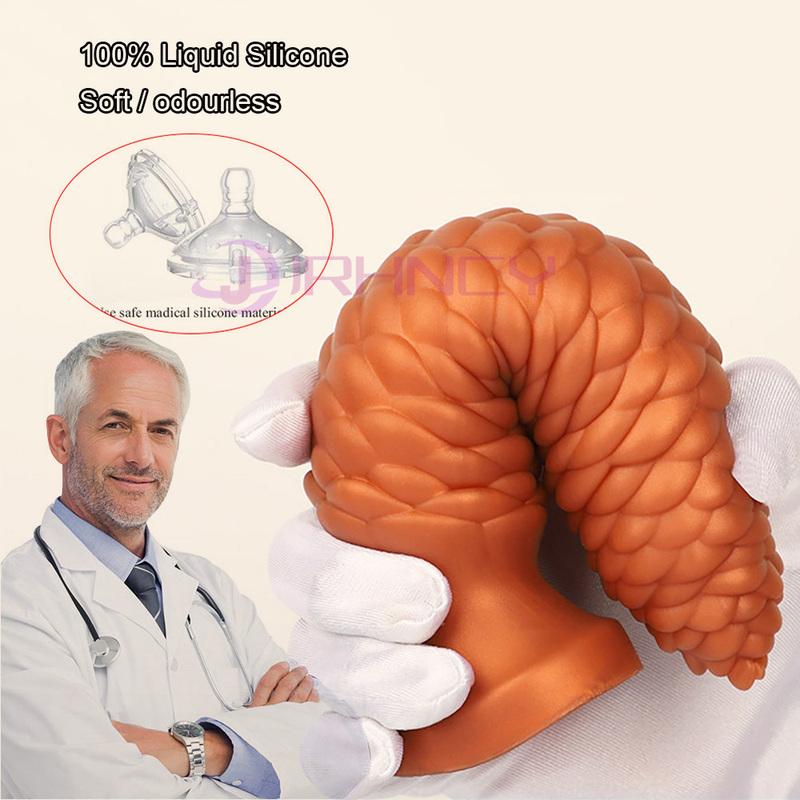 XS-XXL Strobile Anal Plug Sex Toys for Women Men Big Butt Plug Soft Platinum Liquid Silicone Anal Dildos Prostate Massage