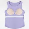 Anti-Light Yoga Vest Round Neck Design Tight Body Vest Flexible Fitness Tank Top  Yoga Practice