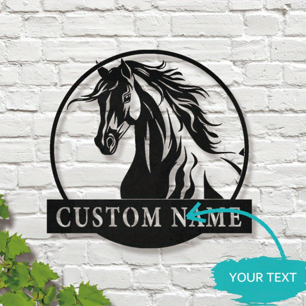 

Exquisite Hand Crafted Metal Horse Wall Art Personalized Welcome Sign Housewarming Gift 30cm