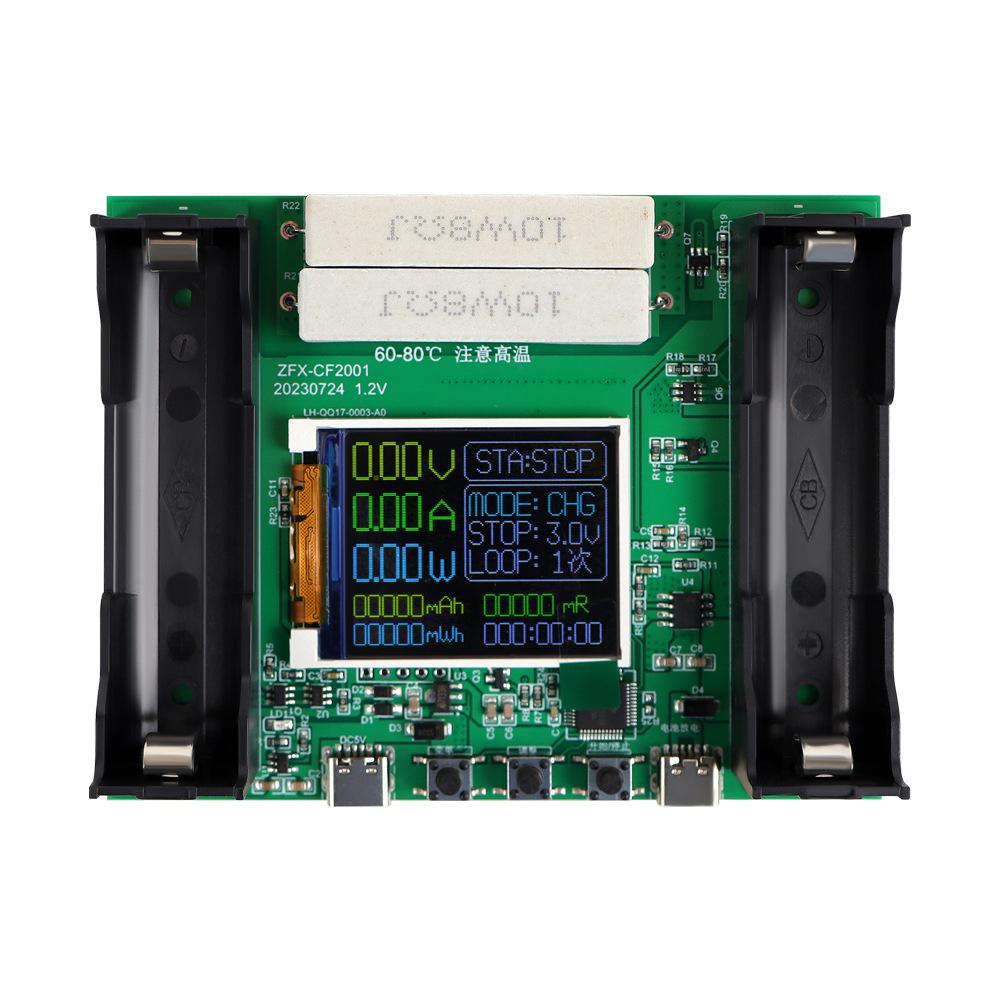 2/4 Kanäle 18650 Batterietester MAh MWh Digitaler Batterieleistungsdetektor Modul Typ-C 18650 Lithiumbatterie Kapazitätstester