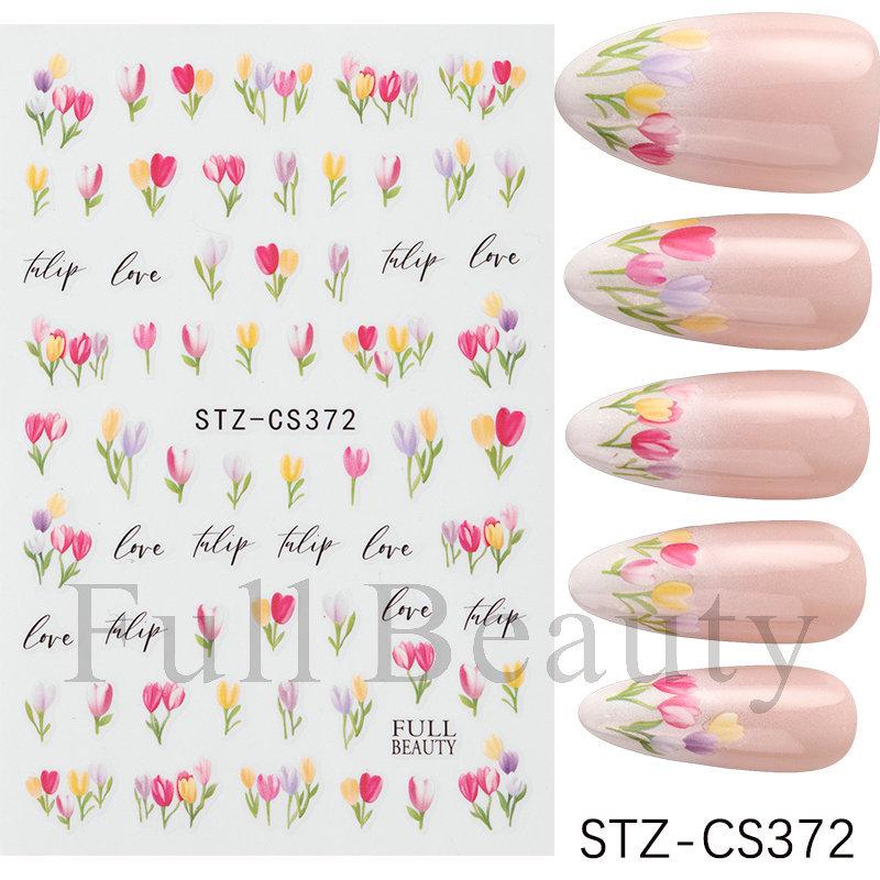 Nail Art Stickers Ins Red Lip Cherry Strawberry Y2K Sweet Cool Style Bow Digital Adhesive Nail Stickers