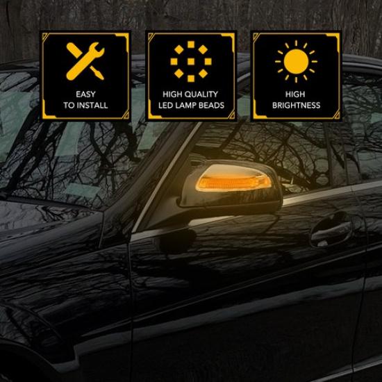 Left Side Mirror Turn Signal Yellow Light For Mercedes W204 C250 C300 C350 C63 K