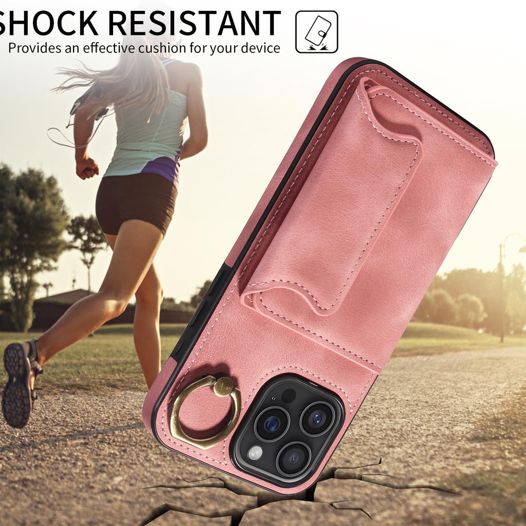 Ring Bracket Card Holder Slots Cover Phone Case for iPhone 16 Series.for iPhone 16,iPhone 16 Plus,iPhone 16 Pro,iPhone 16 Pro Max