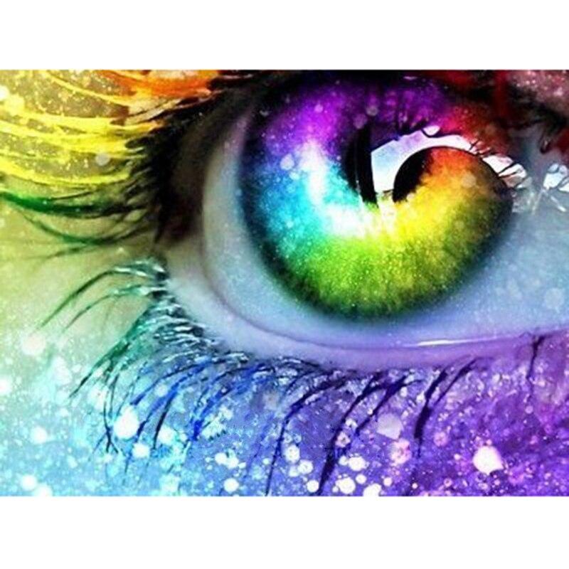 New 5D DIY Diamond Painting Woman Eyes Diamond Embroidery Cross Stitch Full Round Drill Manual Art Crafts Home Decor Gift