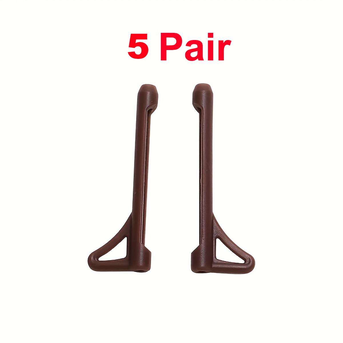 

10pcs Glasses Anti-slip Silicone Sleeve Eye Frame Leg Drag Fixed Ear Hook Bracket Anti-drop Artifact Glasses Accessories коричневий
