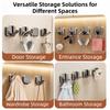 Self-adhesive No Drill Wall Hook Hidden Punch Free Hidden Rack Premium Hanging Rack  Entryway