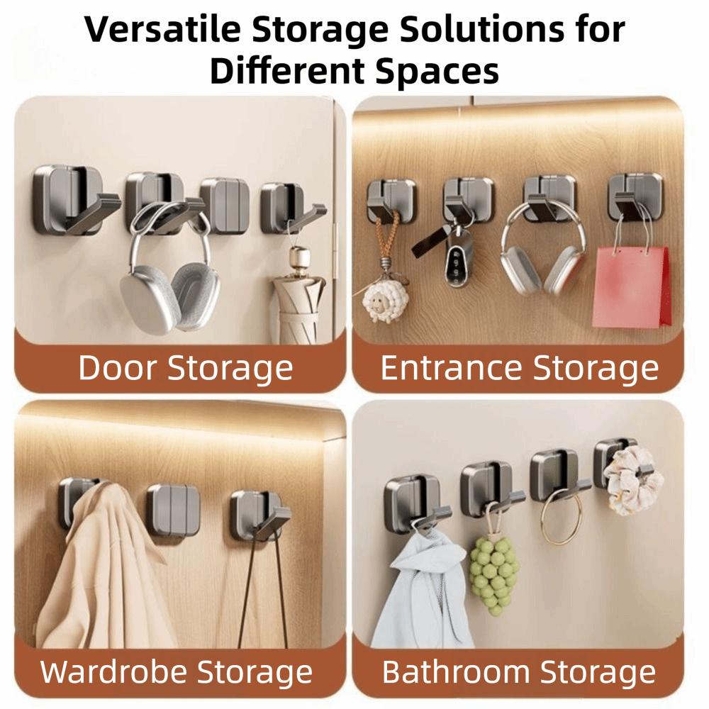 Self-adhesive No Drill Wall Hook Hidden Punch Free Hidden Rack Premium Hanging Rack Entryway