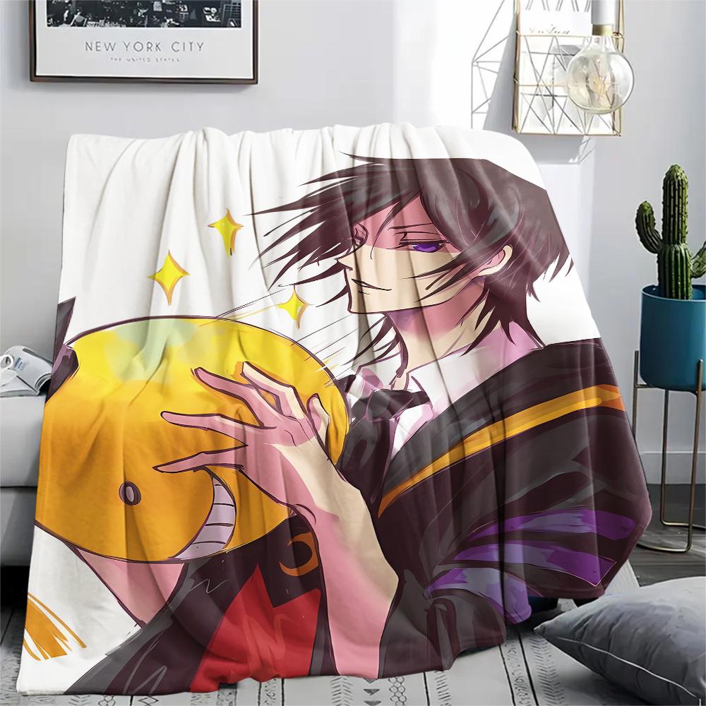 1 STuks Assassination Classroom Print Flanellen Deken, Hoge Kwaliteit Alle Seizoenen, Woondecoratie, Warmte en Comfort, Perfect voor Kerstcadeaus