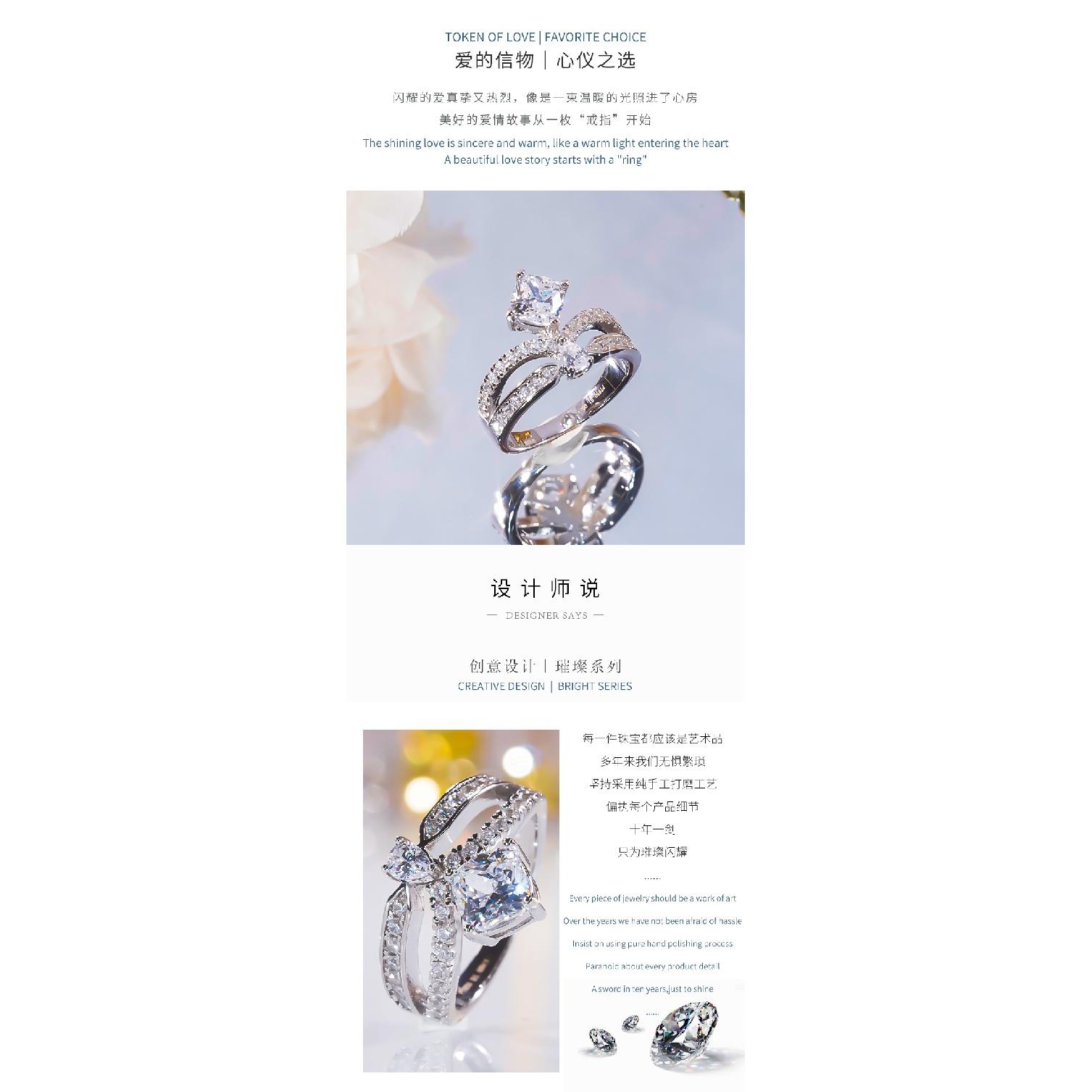 FENTTECI 925 стерлингового серебра платиновое покрытие муассанит корона кольцо микро — фото 8