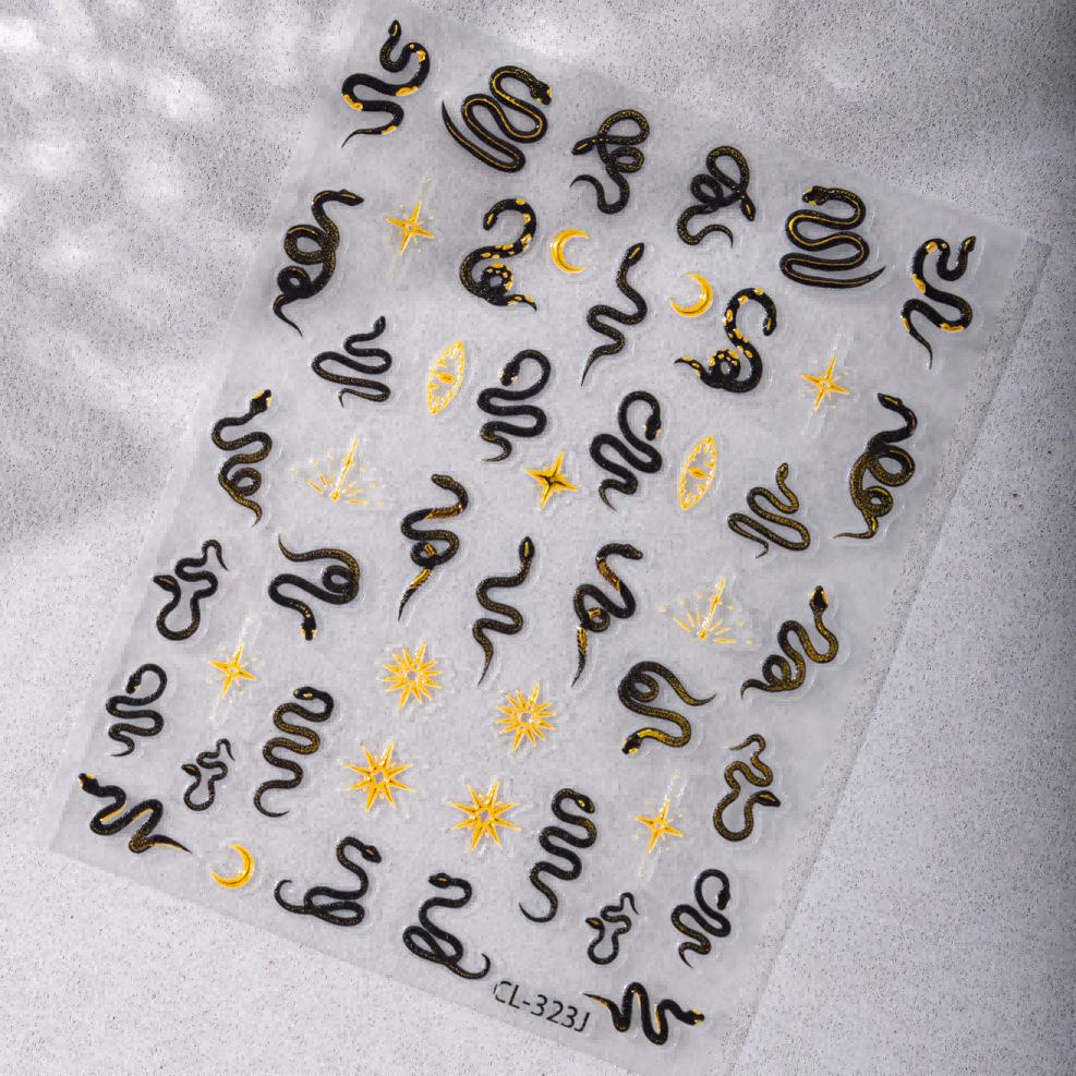 

Cyansea Trendy Spicy Girl Star Moon Snake Nail, Phone & Camera Stickers CL-323-03