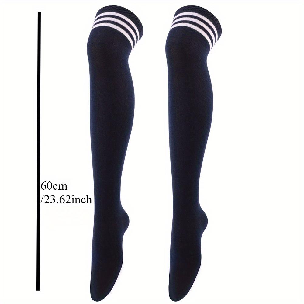 Chiloți de damă, trei bare, șosete cosplay, ciorapi peste genunchi, șosete înalte pe coapsă, în dungi, șosete lungi, încalzitoare pentru picioare lungi