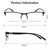 Lunettes de lecture à changement de couleur Ajustement progressif de la vision Lunettes bifocales multifocales pour hommes Conversion lumineuse