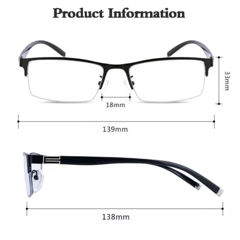Lunettes de lecture à changement de couleur Ajustement progressif de la vision Lunettes bifocales multifocales pour hommes Conversion lumineuse