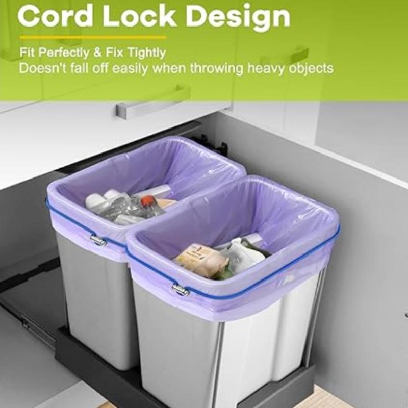 Adjustable Trash Can Locking Fasteners; for Trash Cans; Outdoor Wheeled Trash Cans,Highly Elastic, Adjustable Prevents Trash Bags from Slipping
