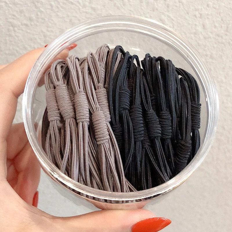 Women's Colorful Hairband Elastic Band 20 Pieces Korean High Elasticity Durable Hair Ring Simple Elegant Rope Hair Decoration