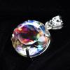 Natural Topaz 72ct Round Cut 925 Sterling Silver Pendant Certified