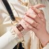 OLIYA Kleine rechteckige Quarzuhr für Damen mit römischem Zifferblatt Edelstahlarmband Damen-Kleider-Armbanduhr Geschenk