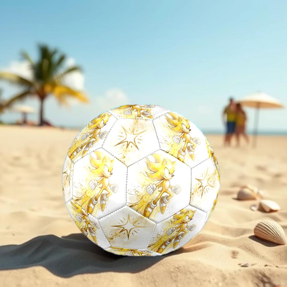 1pc Sonic the Hedgehog Football Soccer Ball Size 5 Indoor Soccer Ball Fashion Colorful  Backyard Game -Great For Sports Fans Gift HE38