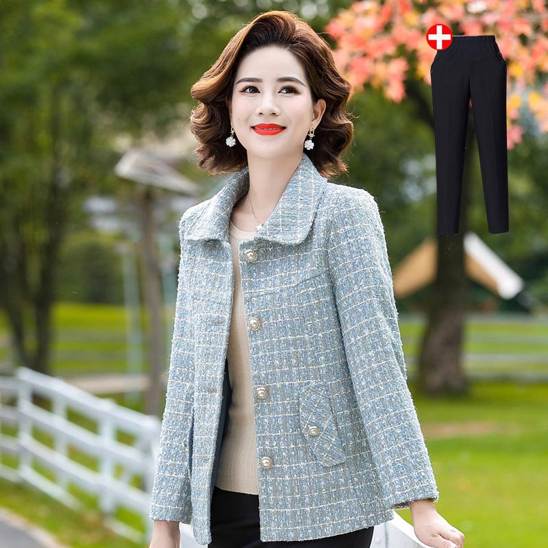 Jaqueta Curta da Moda 2024 da Mamãe: Estilo Primavera & Outono para Mulheres de Meia-idade & Idosas