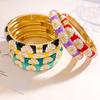 Armband mode emaljfärg liten tusensköna armband enkelt retro litet fräscht bleknar inte hetsäljning öppet armband tillbehör