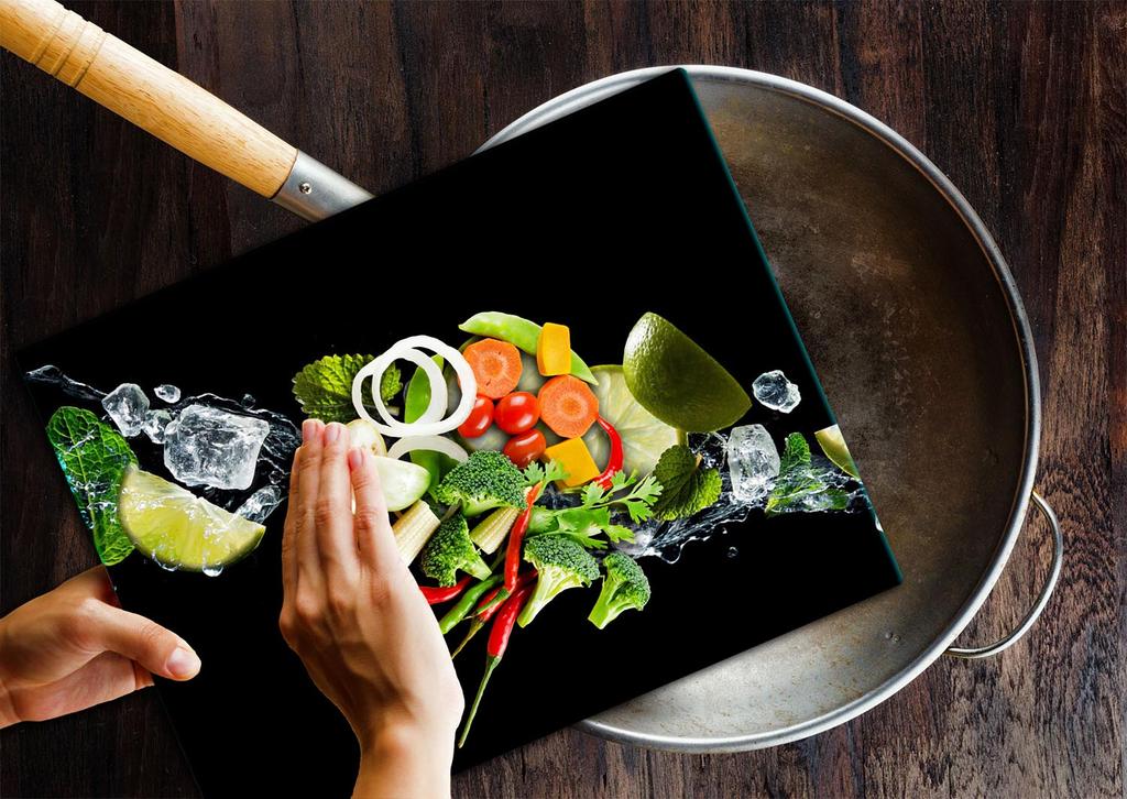Glass Board Cutting Board 52X40 Fruits