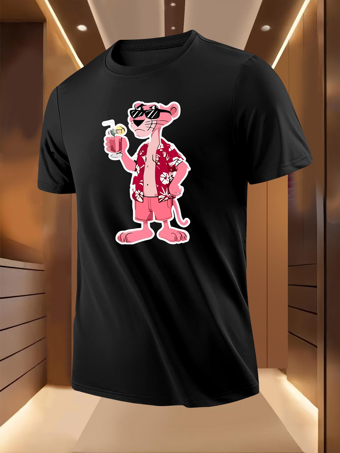 Pink Leopard Vacation Print Pattern Tshirt XXXXL