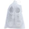 White Non-Woven Dustproof Shoe Bag with Drawstring Closure for Wash and Dry, Anti-Yellowing Shoe Storage.