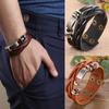 New Style Hand-woven Bracelets Multi-layer Combination Accessory Stainless Steel Men's Leather Fashion Man Jewelry Wholesale New