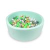Dry Pool 110x40cm Mint with 500 Balls: Light Green, White, Transparent, Pearl, Beige, Gray