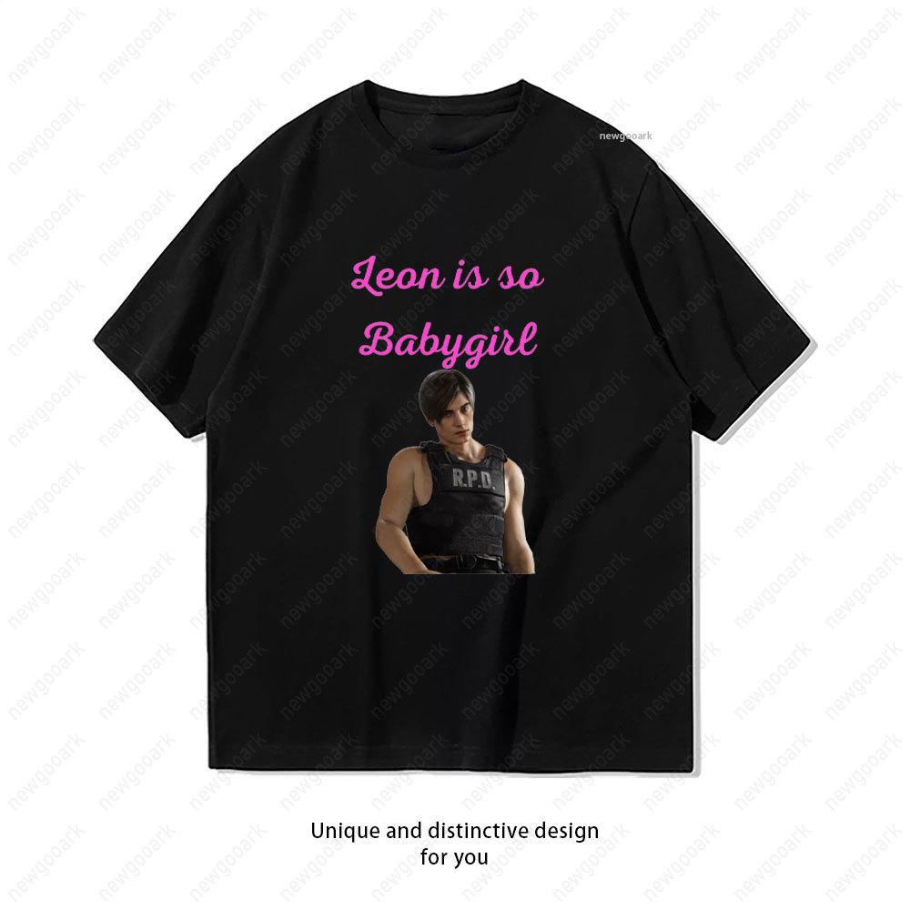 I Love My Fictional Boyfriend Leon Kennedy TShirt Women Unisex Casual Cotton Graphic T Shirts Girlfriend Gift Shortsleev Vintage