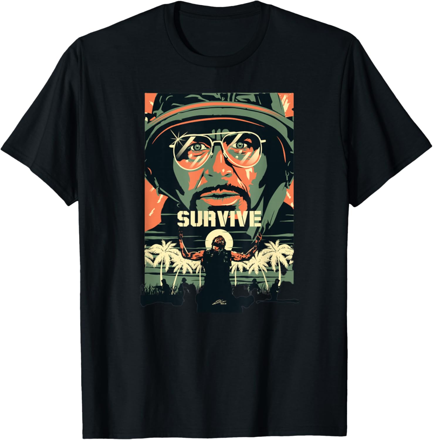 Tropic Thunder Movie, Survive, Funny t-Shirts, T-Shirt S разноцветный
