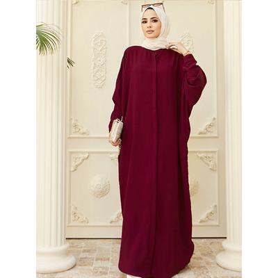 Muslim Puff Sleeve Morocco Muslim Dress Women Abaya Kaftans Casual Evening Dresses Woman Turkey Islam Long Robe Femme Vestid