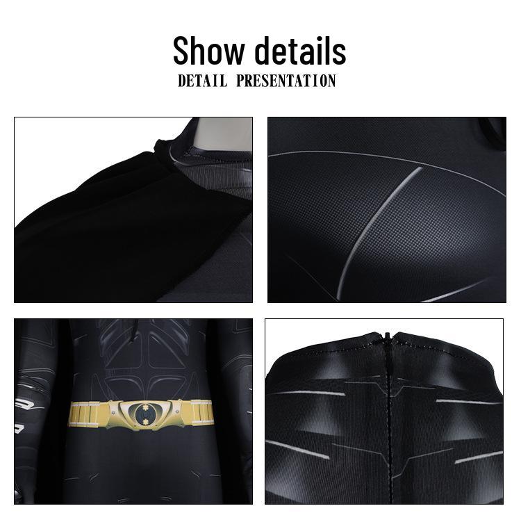 Batman Halloween Cosplay Jumpsuit with Cape