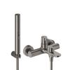 Cone Wall-Mounted Bathtub Faucet with Graphite Shower Set
