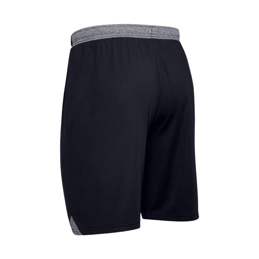 Under Armour Solid Logo Print Straight Leg Shorts Men Shorts Black 1351350-001