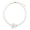 Elegante Freesien-Blütencluster-Halskette: Leichter Luxus Schlüsselbein Kette & Kristall Choker für Damen