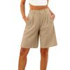 Shorts For Women Knee Length Dressy Wide Leg High Waisted Pull Womens Linen Pants Summer Casual
