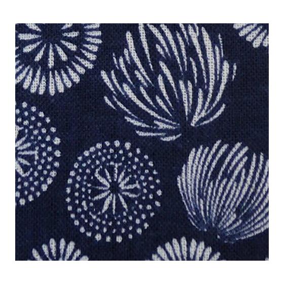 Miyamoto Komon Tenugui Hand Towel, Fireworks, 33x90cm. Features a traditional Japanese small pattern (komon) design. Versatile for neck wear,