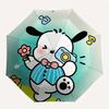Cute Cartoon Character, Puppy Photographer Automatic opening and closing folding umbrella with 8-rib frame and compact travel design, perfec