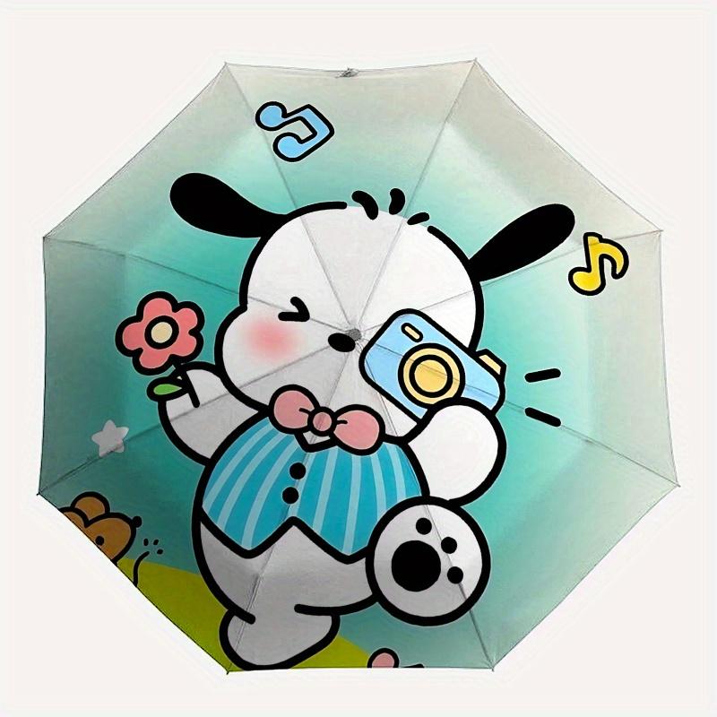 Cute Cartoon Character, Puppy Photographer Automatic opening and closing folding umbrella with 8-rib frame and compact travel design, perfec
