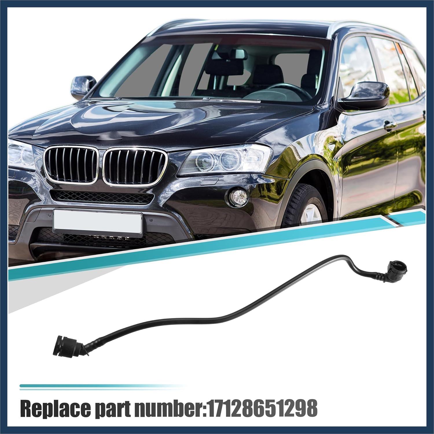 

Engine Cooling Water Pipe Hose Fit for BMW X3 2011-2017 for BMW X4 2015-2018 Replace 17128651298 Stylish Design