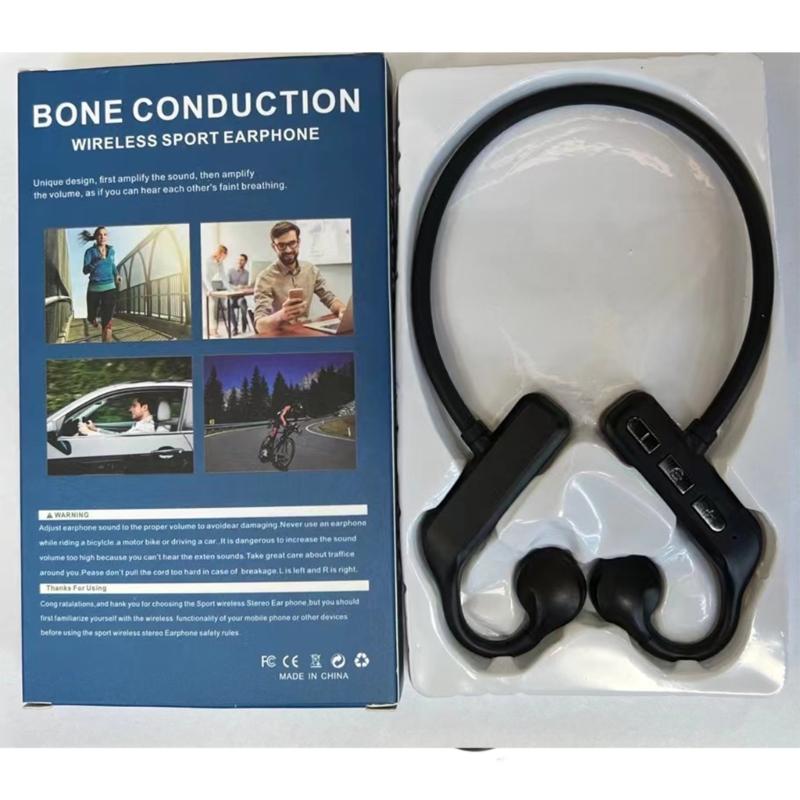 Bone Conduction Headphones Bluetooth-comaptible 5.3 Open Ear Headphones Waterproof Wireless Earphones with Microphone