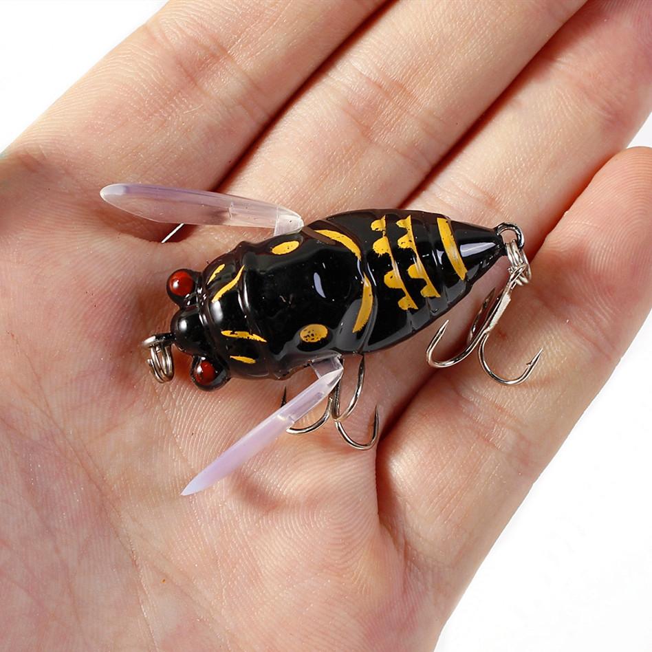 1PC Cicada Fishing Bait 2025 New 3d Holographic Eye Fishing Hard Bait Cicada Fishing Bait Biomimetic Cicada Shaped Fishing Bait
