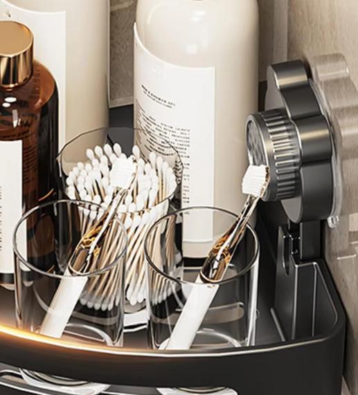 

Shower Corner Shelf Triangle Corner Shelf for Shower with Bear Suction Cups Shampoo Holders for Inside Shower No Drill Bathroom CN