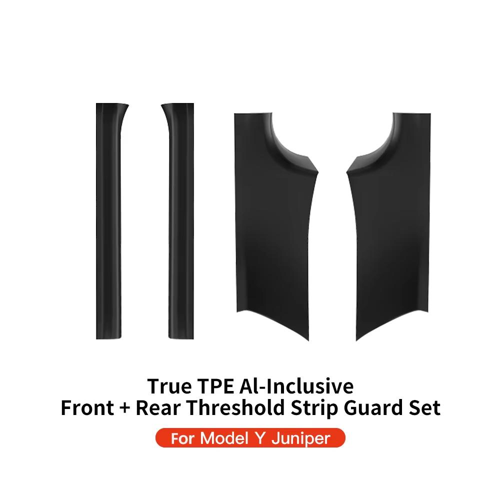 YZ For Tesla Model Y Juniper Rear Door Sill Protective Pad Cover Guards Threshold Bumper Strip Sill Car Accessories