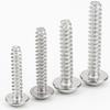 304 Edelstahl Selbstschneidende Schrauben, Pflaumenblüten-Schlitz, Unterlegscheiben-Flachkopf, Größen M3/M4/M5