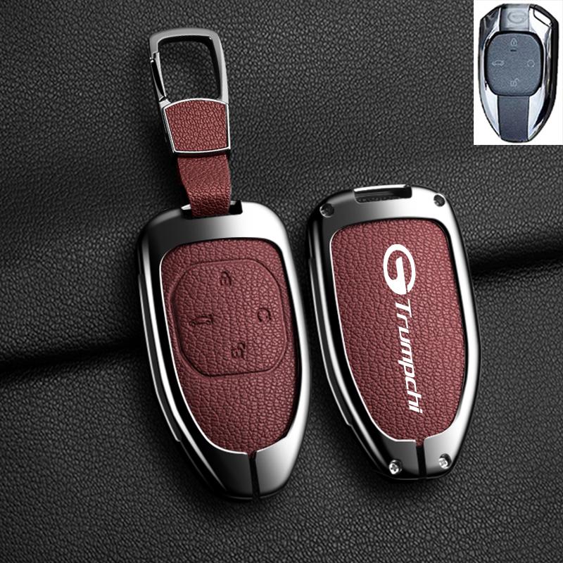 

New Auto Leather Car Key Case Cover Shell For Gac New Energy Trumpchi Empow J11 J12 J13 J14 J15 J16 Gs8 Fob Keychain Accessories